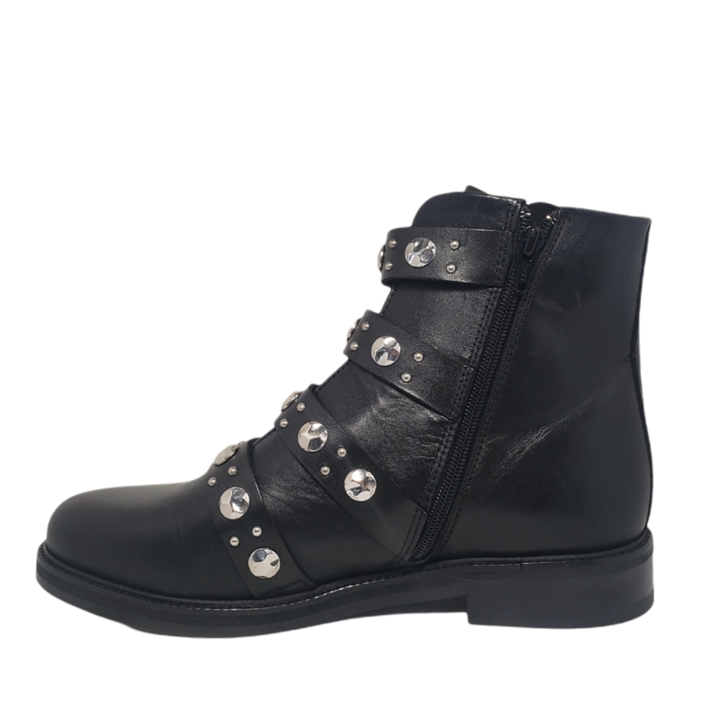 Maje Fortuna Studded Leather Boots Black SOLD OUT ONLINE Women's - Picture 15 of 16